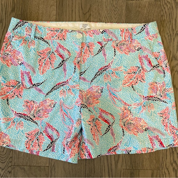 crown & ivy Pants - Crown & Ivy Aqua Blue and Pink Bermuda Shorts
